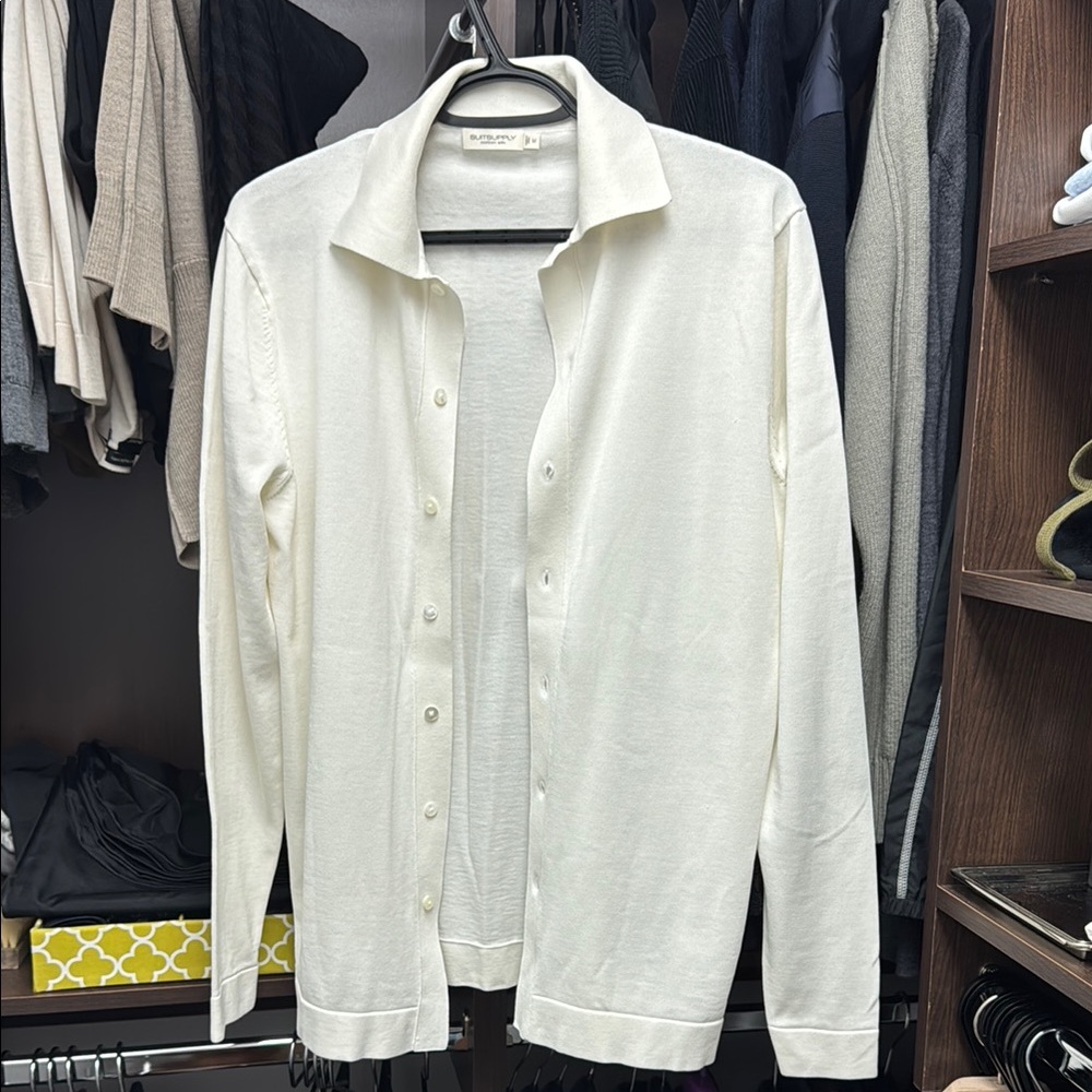 Suitsupply Cream Casual Button Down Shirt